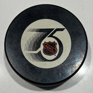 NHL 1991-92 75th Anniversary Official Game Hockey Puck InGlasCo Ziegler